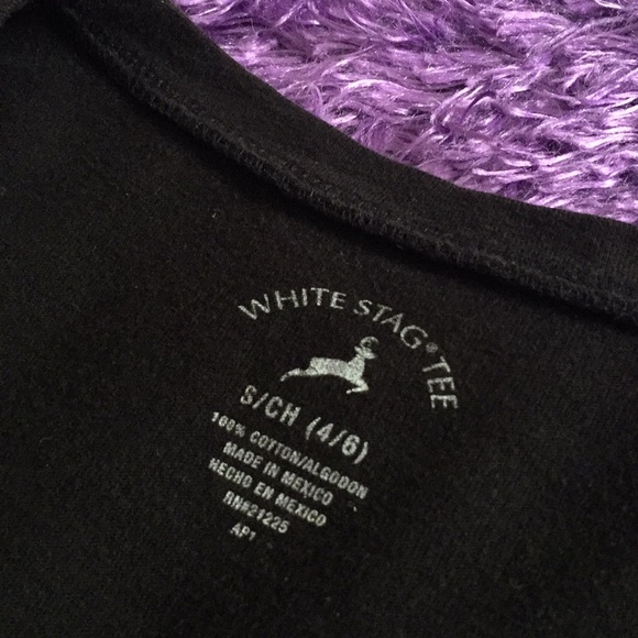 White Stag Tee floral black and green small t-shirt - Picture 2 of 6